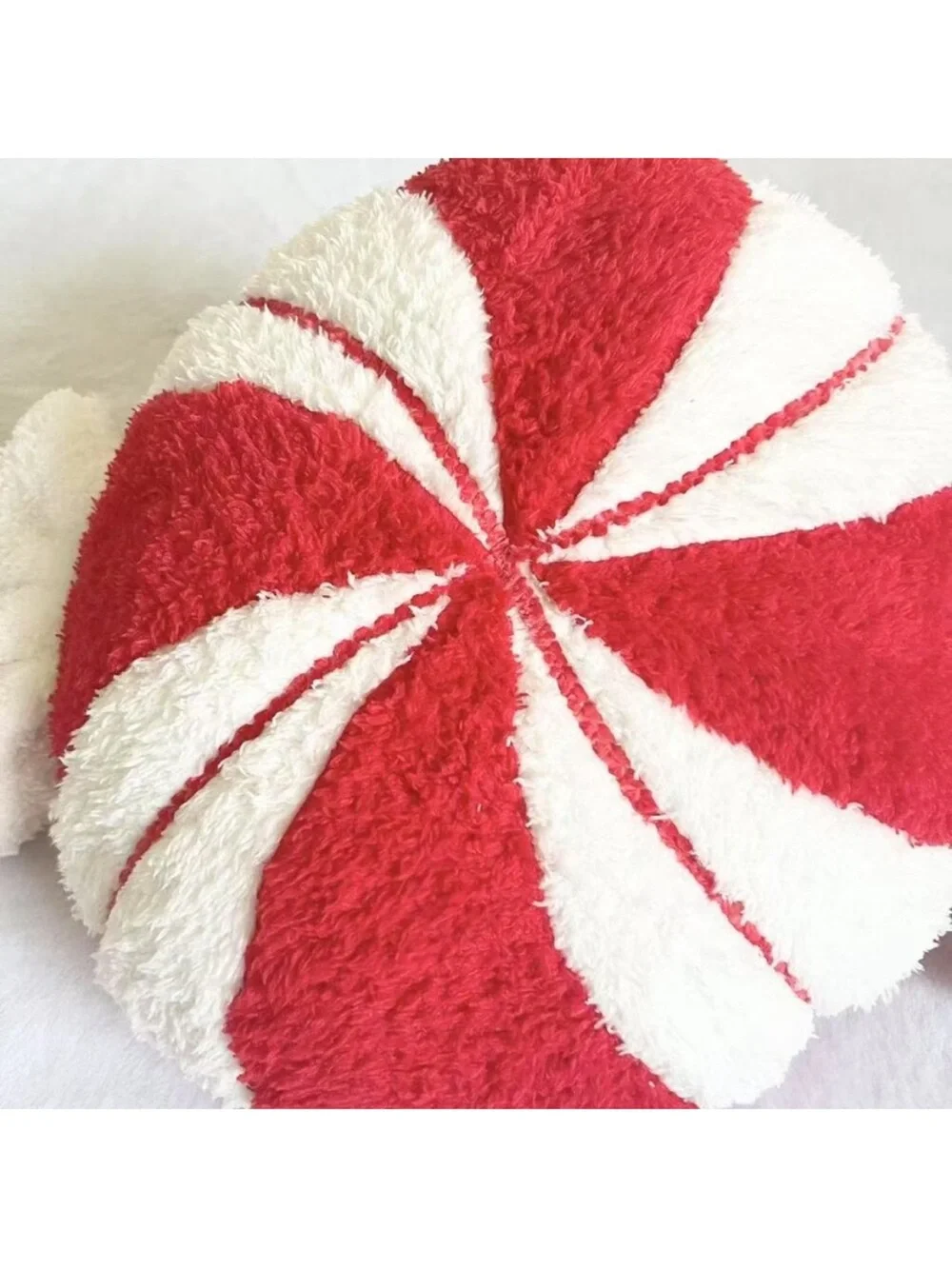 Wondershop Red and White Peppermint Candy Holiday Plush Pillows